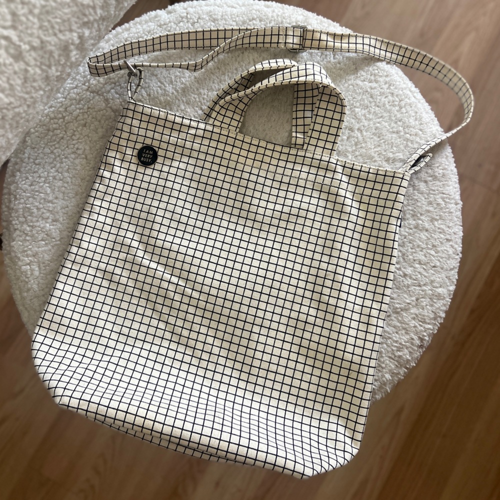 BAGGU Checkered Duck Tote Bag